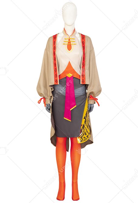 The Legend of Zelda: Tears of the Kingdom Costume de Cosplay Purah Ensemble de Top et jupe avec Veste