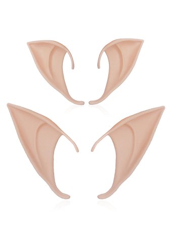 2 Pares de Olejas de Elfo Cosplay Accesorios de Mascarada para Holloween y Anima Fiesta Temática de Disfraces