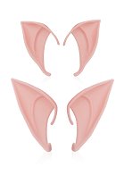 2 Pairs Fairy Elf Ears Dark Color Latex Pixie Ear Tips Set Cosplay Masquerade Accessories for Halloween and Anime Themed Party Dress-Up 2 Pairs Fairy Elf Ears Dark Color Latex Pixie Ear Tips Set Cosplay Masquerade Accessories for Halloween and Anime Themed Party Dress-Up