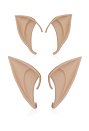 2 Pairs Fairy Elf Ears Skin Color Latex Pixie Ear Tips Set Cosplay Masquerade Accessories for Halloween and Anime Themed Party Dress-Up