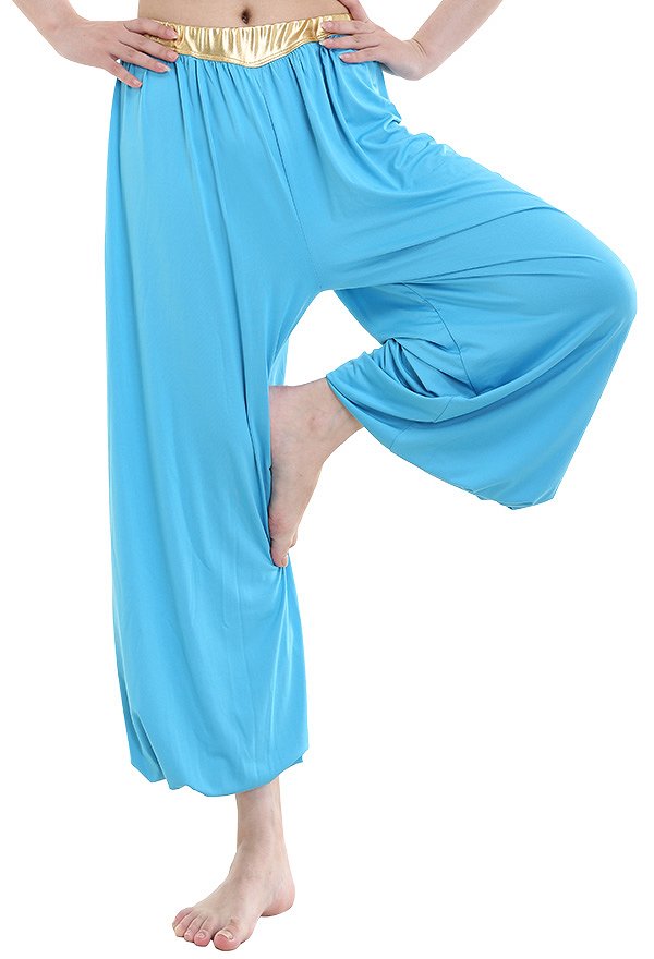 Blue Yoga Pilates Pants for Halloween Cosplay