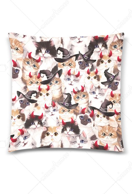 Miccostumes Halloween Katze Dekokissenbezug Kissenbezug 18x18 Inch