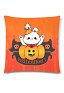 Miccostumes Housse de Coussin Halloween Motif Citrouille Lapin Taies d'Oreiller Pillowcase 18x18 Inch