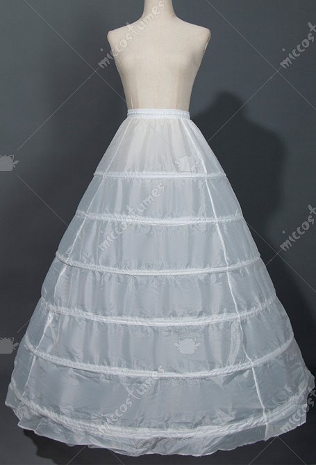Mujer Lolita Vestido de Princesa Crinoline Gown Petticoat Underskirt Accesorios de Cosplay