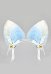 Japanese Lolita Style Blue and White Cat and Fox Plush Ear Hair Clips Handmade Faux Fur Animal Ear Clips Halloween Cosplay Accessories