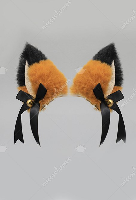 Pinces à cheveux à oreilles pelucheuses de chat et renard camel et noir style Lolita japonais pinces à oreilles animales artisanales en fausse fourrure accessoires de cosplay pour Halloween