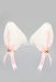 Japanese Lolita Style Rosa Weiße Katze und Plüschfuchs Ohrhaarspangen Handgemachte Kunstpelz Tierohr Clips Halloween Cosplay Accessoire