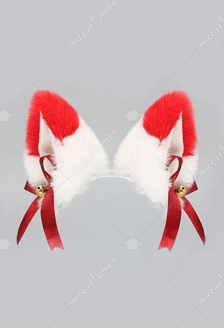 Pinces à cheveux à oreilles pelucheuses de chat et renard blanc et rouge style Lolita japonais pinces à oreilles animales artisanales en fausse fourrure accessoires de cosplay pour Halloween