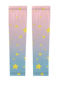 Arm Sleeves Gradient Pink Blue Star Pattern Printed Sun Protection Arm Cover Ice Sleeve