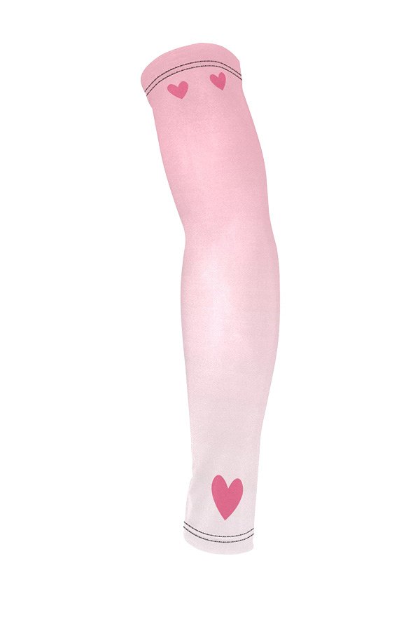 Arm Sleeves Pink Gradient Heart Pattern Sun Protection Arm Cover Sunproof Sleeves