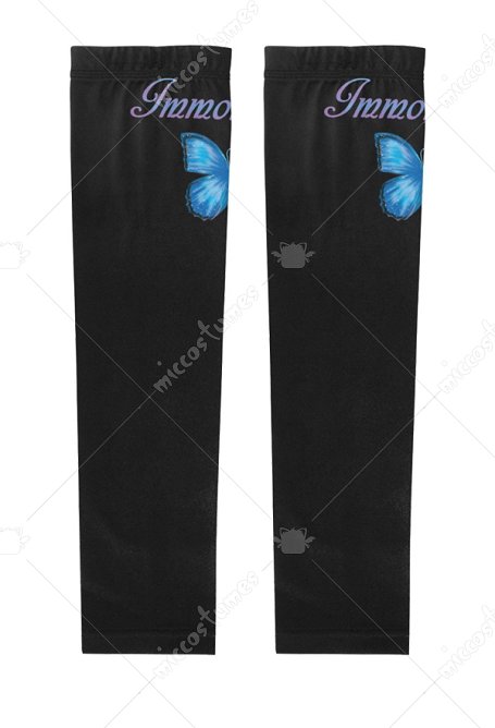 Arm Sleeves Blue Butterfly Pattern Sun Protection Arm Cover Sunproof Sleeves