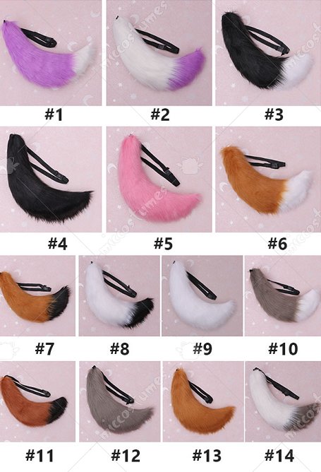 Accessoire de Cosplay Queue de Renard en Fausse Fourrure