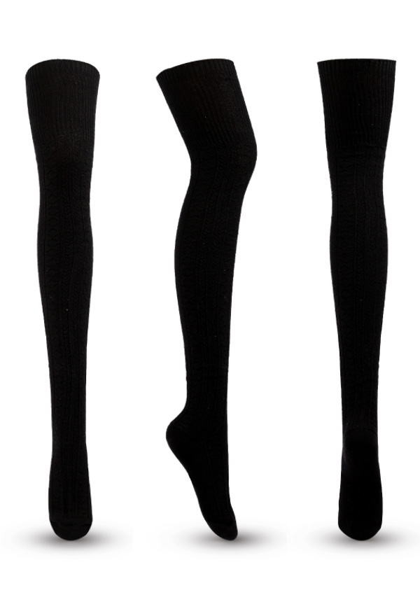 Miccostumes Medias Medias Largas de Algodón hasta el Muslo Calcetines Sobre la Rodilla Botas Medias Algodón Pierna Accesorios de Cosplay