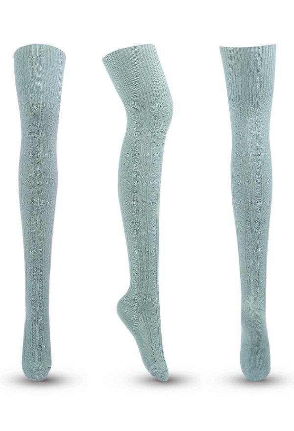 Miccostumes Hosiery Long Cotton Thigh High Socks Over the Knee High Boot Stockings Cotton Leg Cosplay Accessories