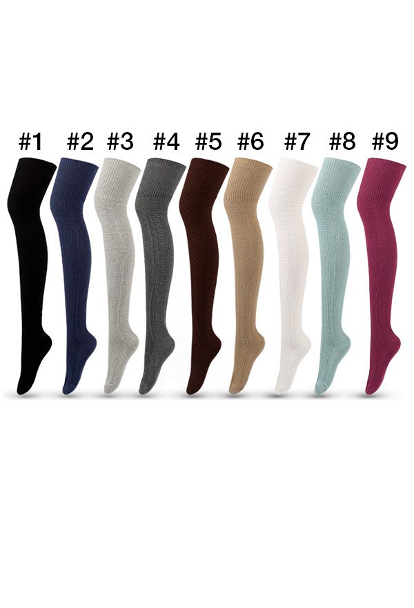 Miccostumes Hosiery Long Cotton Thigh High Socks Over the Knee High Boot Stockings Cotton Leg Cosplay Accessories