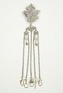 Mittelalter Kostüm Accessoire Silber Vintage Kette Schnalle Anhänger