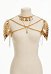 Daizbella Medieval Scale Pauldrons Gold Metallic Shoulder Armor