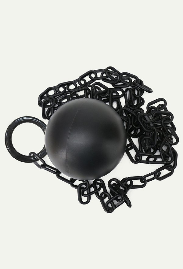 Sexy Nun Costume Lingerie Accessories Black Ball Prop with Chain