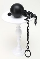 Accessoire de Lingerie Chaîne à Boules en Plastique Noir