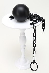 Accessoire de Lingerie Chaîne à Boules en Plastique Noir