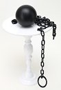 Sexy Nun Costume Lingerie Accessories Black Ball Prop with Chain