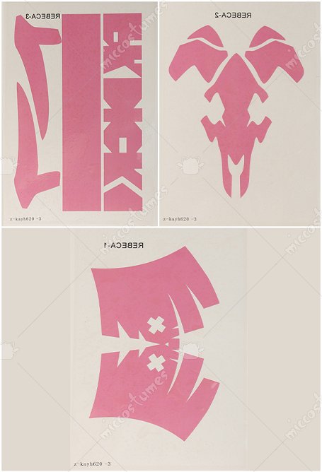 Cyberpunk: Edgerunners Accessoires de Cosplay Rebecca Autocollants de Tatouage 3 pcs