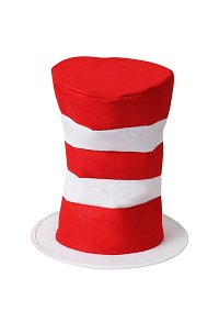 Chapeau avec Rayures Rouges et Blanches Accessoire Carnaval Cosplay Masquerade