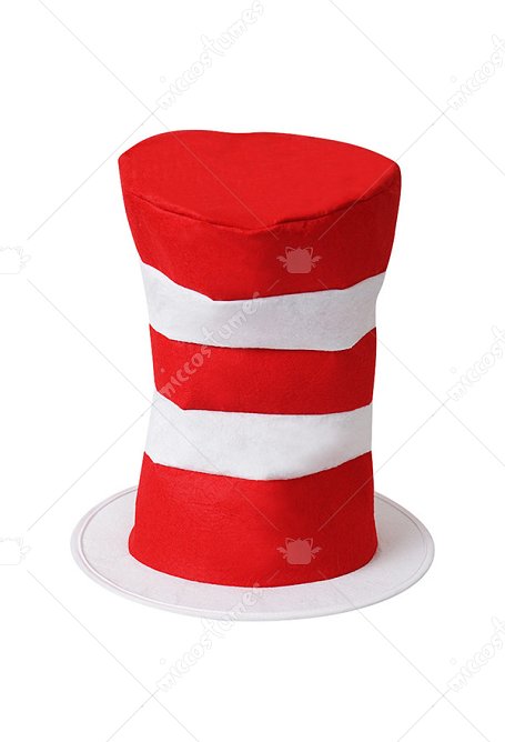 Chapeau avec Rayures Rouges et Blanches Accessoire Carnaval Cosplay Masquerade