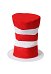 Chapeau avec Rayures Rouges et Blanches Accessoire Carnaval Cosplay Masquerade