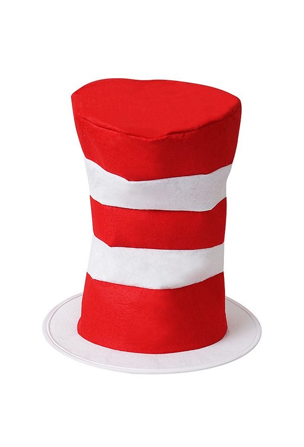 Carnival Hat with Red White Stripes