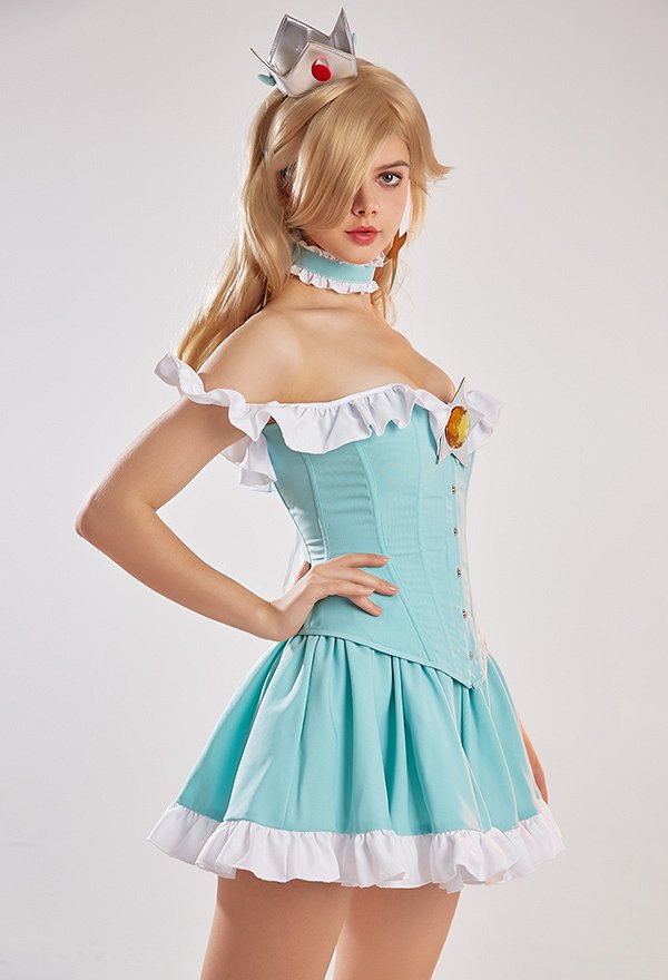 Estilo de Princesa Sexy Corsé y Falda Conjunto con Corona y Pendientes