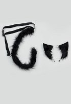 Gokou Ruri Cosplay Schwarze Katzenohren und Kawaii Katze Set Gokou Ruri Cosplay Schwarze Katzenohren und Kawaii Katze Set