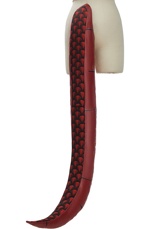 Delicious in Dungeon Falin Cosplay Accessory Red and Black Beastly Tail Prop