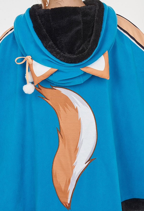 Cape à Capuche Kawaii Dérivé Gorou Ms Hina Motif Patte de Chat