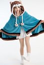 Gorou Derivative Cloak Kawaii Plush Shiba Inu Shape Hooded Warm Soft Cape Blanket