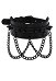 Punk Doppel PU Leder Halsband mit Kreuzkette und Schwarz Spike für Halloween und Karneval Cosplay Outfit