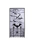 Halloween Decorations Bat and Spider Web Pattern Door Curtain and Fireplace Mantle Scarf