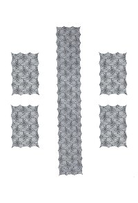 Accessoire Halloween Chemin de Table Napperon Motif Araignées Set