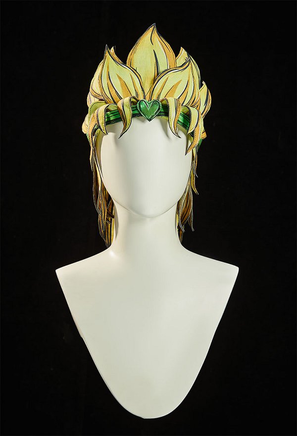 2D-Linienzeichnung Ver JJBA Dio Cosplay Gelbe Perücke Hut