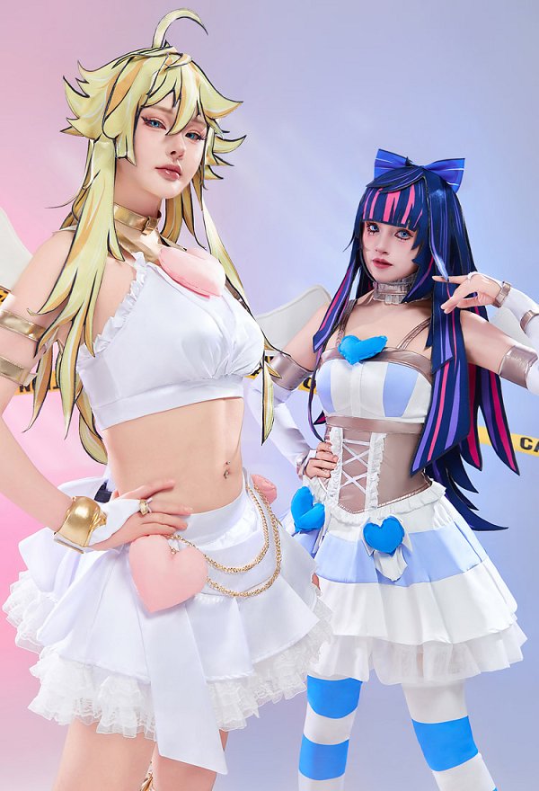 Panty Stocking Anime Cosplay Yellow Wig Hat