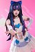 Panty Stocking Anime Cosplay Purple and Blue Wig Hat with Bow