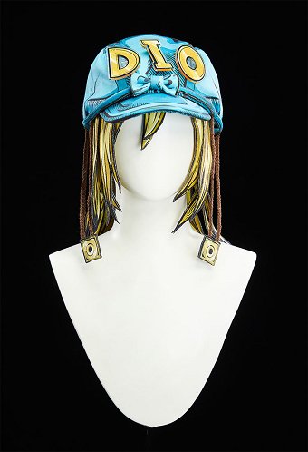 2D Line Art Ver JJBA Diego Dio Brando Cosplay Wig Hat with Hairpieces