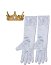 Halloween Peach Crown Gloves Cosplay Accessory for Child Kids Girls
