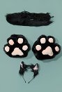 Love Live Starry Cat Cosplay Accessoire Katzenkrallen Handschuhe mit Schwanz und Ohren