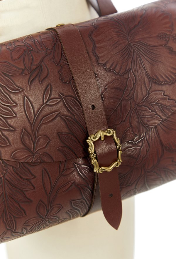 Daizbella Medieval Renaissance Embossed Leather Crossbody Bag Retro Style Bag with Adjustable Strap