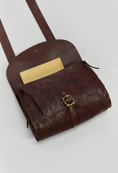 Bolso Cruzado de Cuero Gofrado Renacentista Medieval Daizbella Bolso Estilo Retro con Correa Ajustable