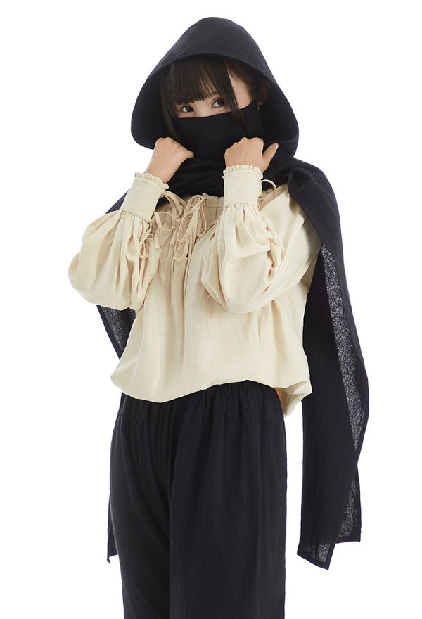 Bufanda con capucha medieval Bufanda con capucha multifuncional oscura con mascarilla facial