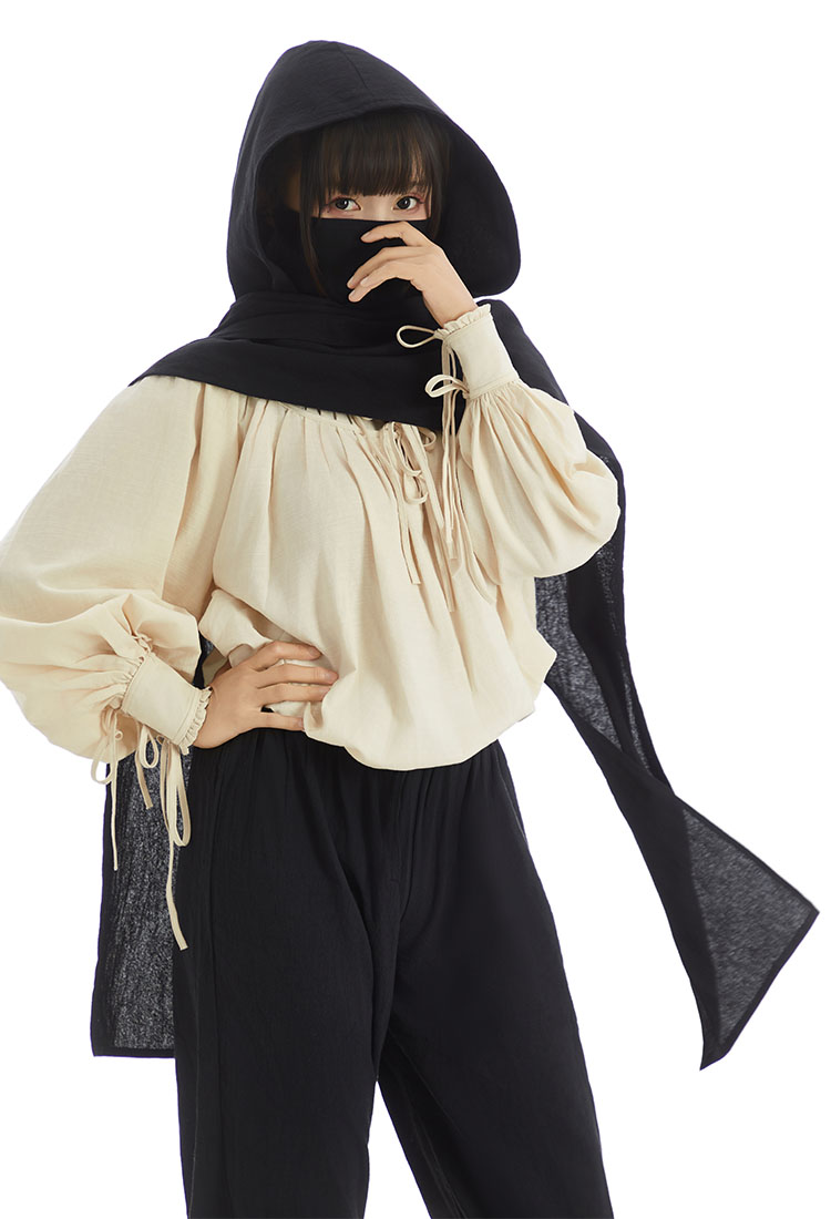 Bufanda con capucha medieval Bufanda con capucha multifuncional oscura con mascarilla facial