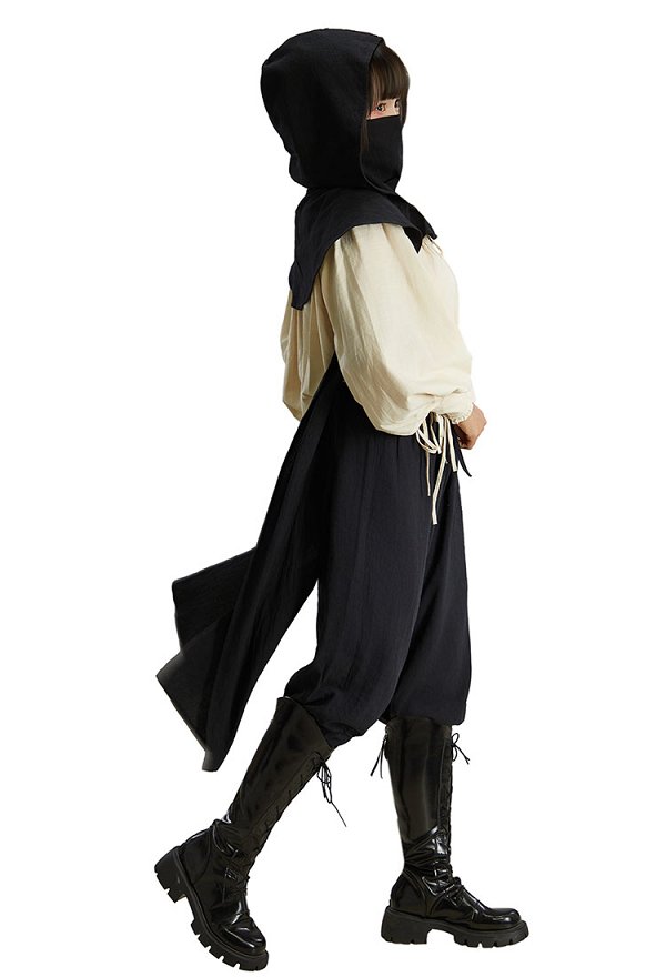 Bufanda con capucha medieval Bufanda con capucha multifuncional oscura con mascarilla facial