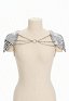 Daizbella Medieval Scale Pauldrons Silver PU Leather Chain Shoulder Armor